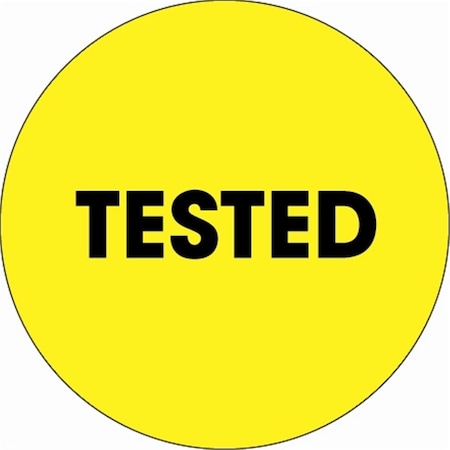 Bondad 2 in. Circle - Tested Fluorescent Yellow Labels BO3348840